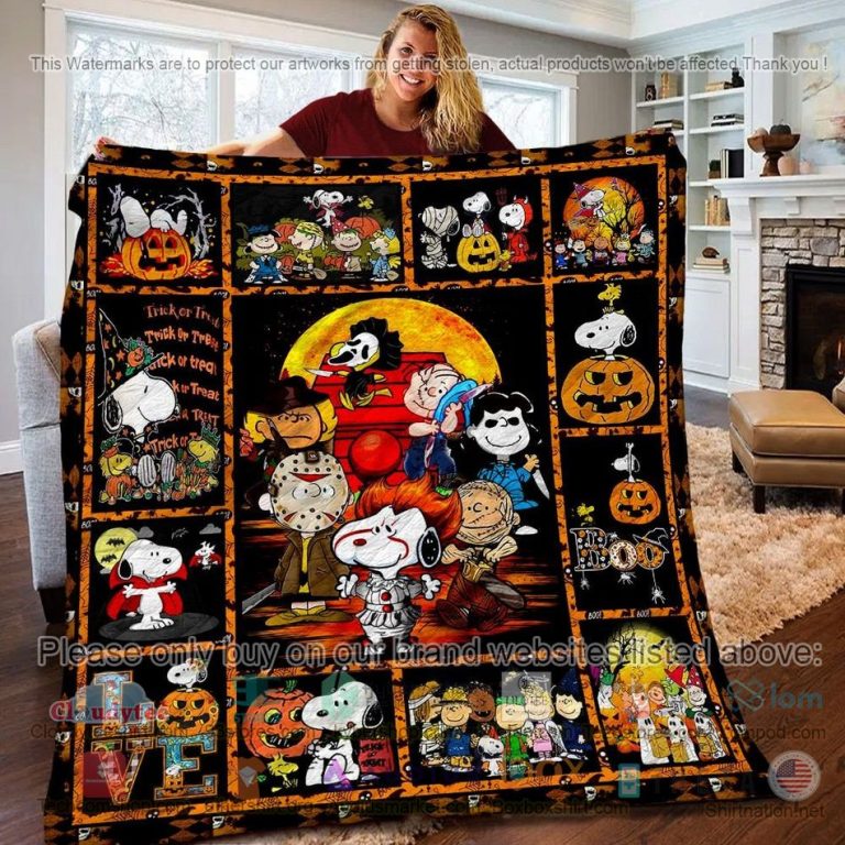 snoopy honor characters halloween quilt 1 27272