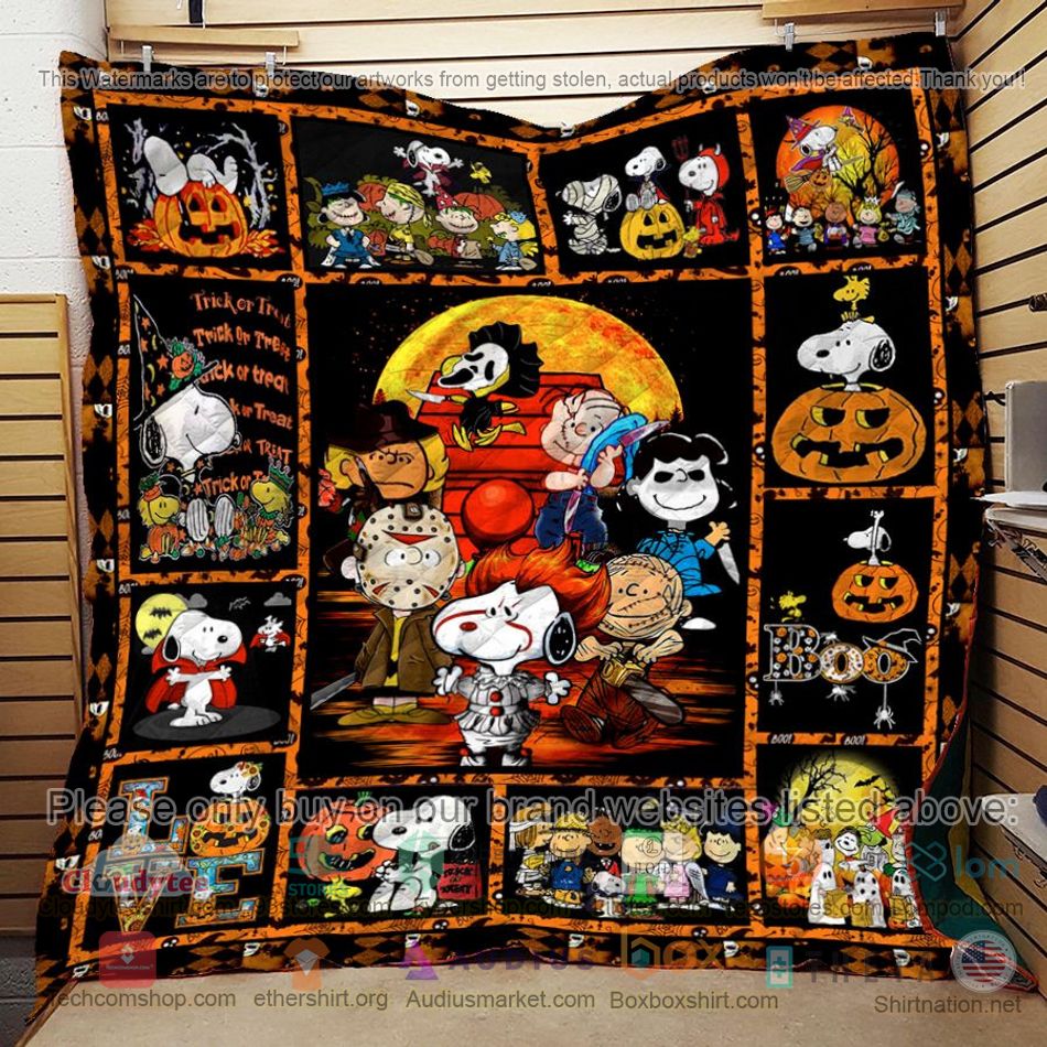 snoopy honor characters halloween quilt 3 55984
