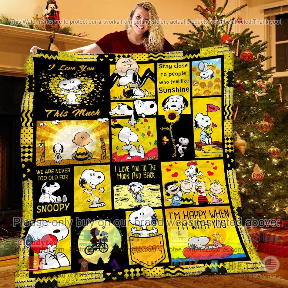 snoopy i love you this much quilt 1 6588
