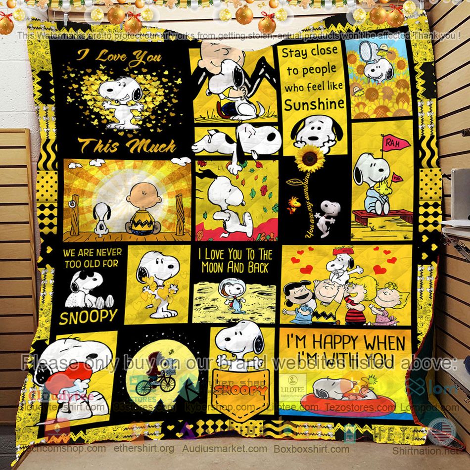 snoopy i love you this much quilt 2 15167