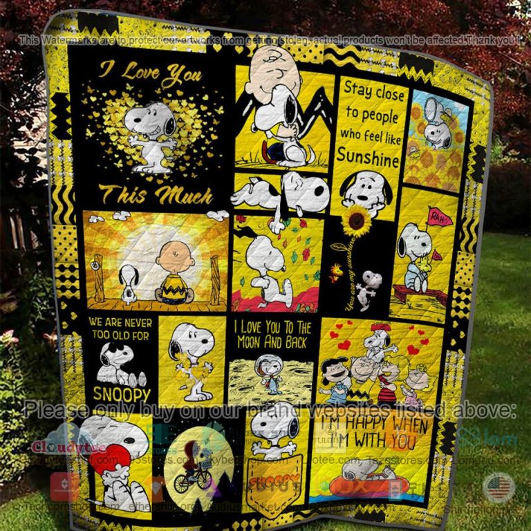 snoopy i love you this much quilt 3 83051