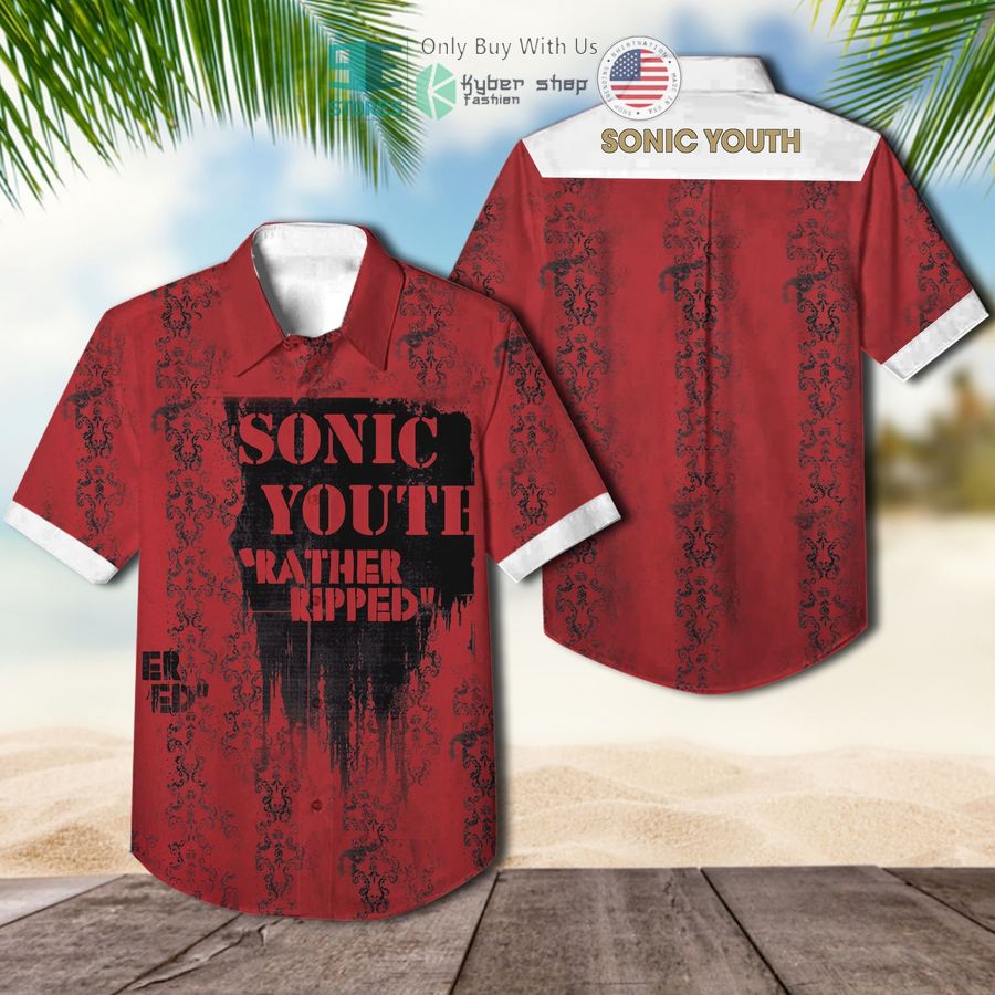 sonic youth band rather ripped album hawaiian shirt 1 971