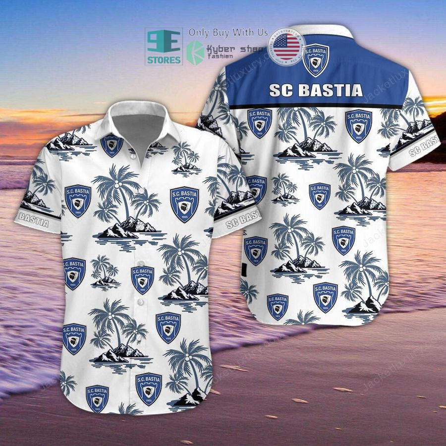 sporting club di bastia hawaiian shirt shorts 1 9236