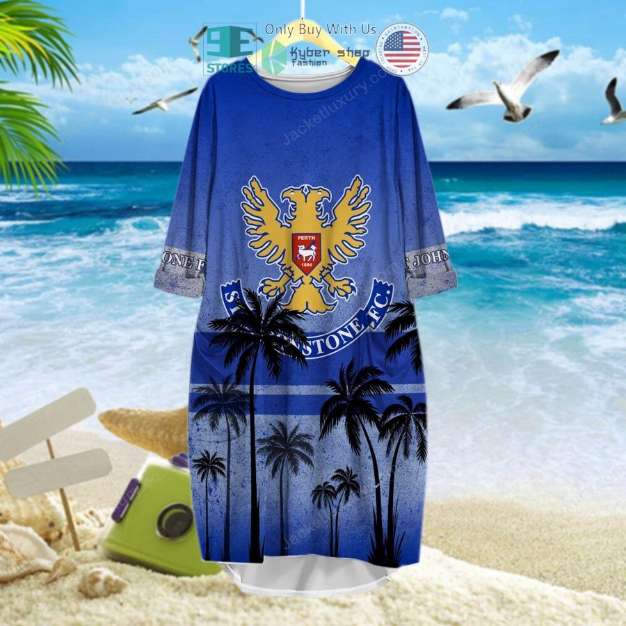 st johnstone football club blue hawaii shirt shorts 18 8398