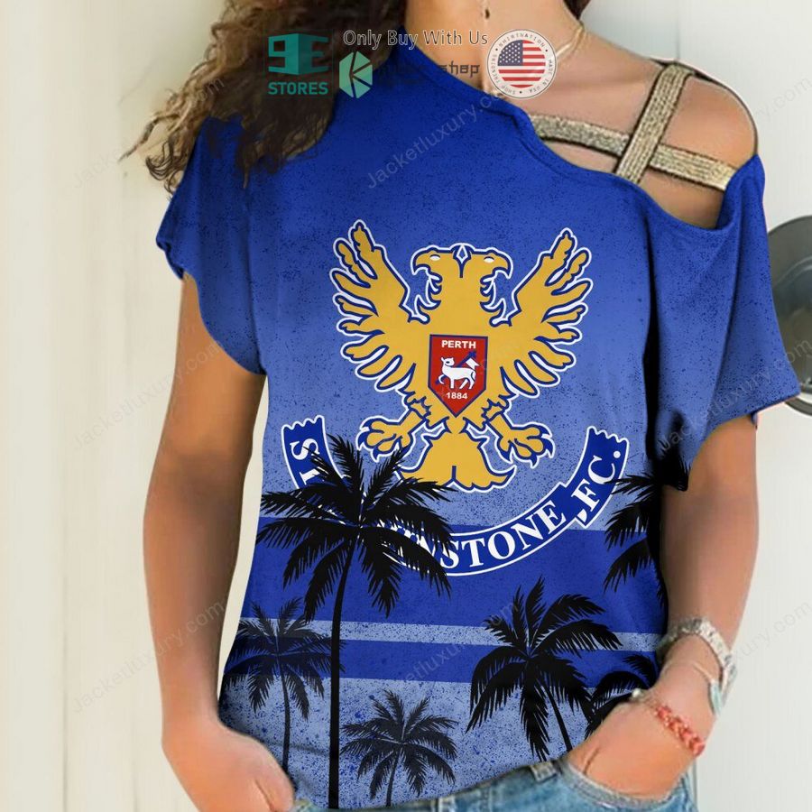 st johnstone football club blue hawaii shirt shorts 19 40210