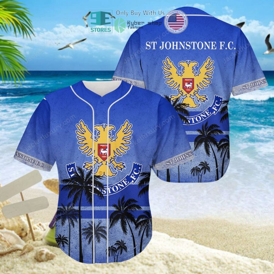 st johnstone football club blue hawaii shirt shorts 9 75588