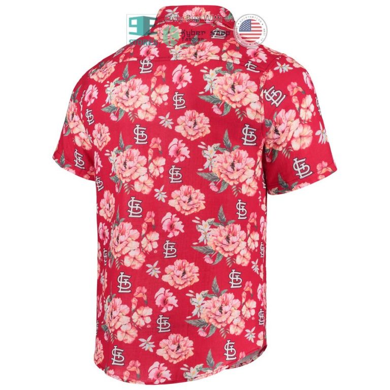 st louis cardinals foco floral linen red hawaiian shirt 3 3485