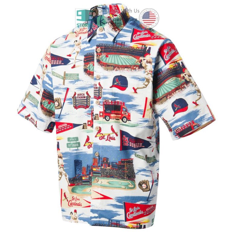 st louis cardinals reyn spooner scenic white hawaiian shirt 2 14696