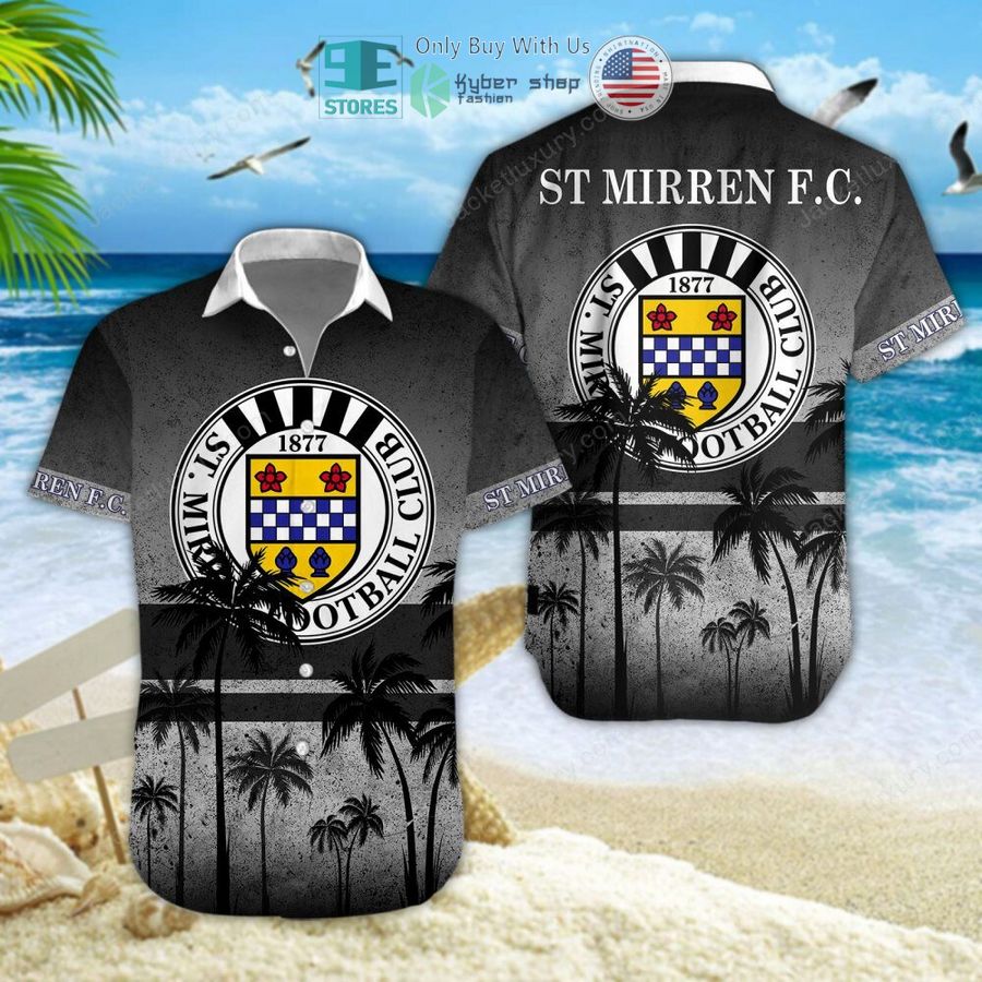 st mirren football club black hawaii shirt shorts 1 74396