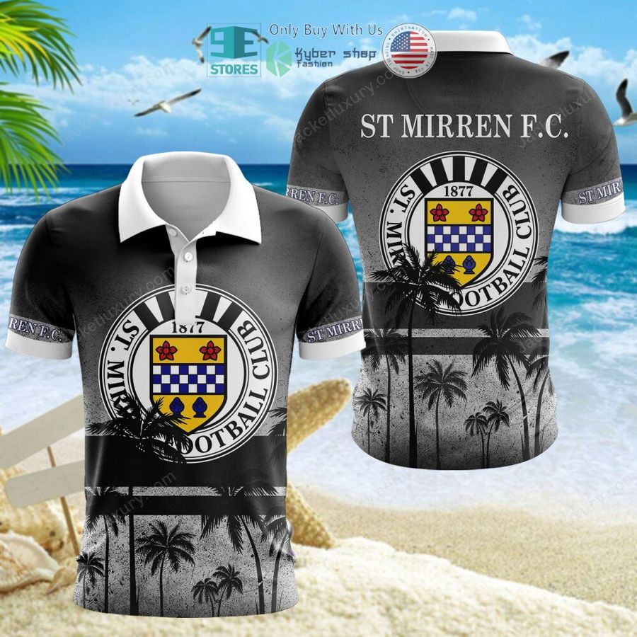 st mirren football club black hawaii shirt shorts 13 32917