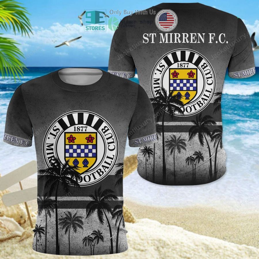 st mirren football club black hawaii shirt shorts 15 37317