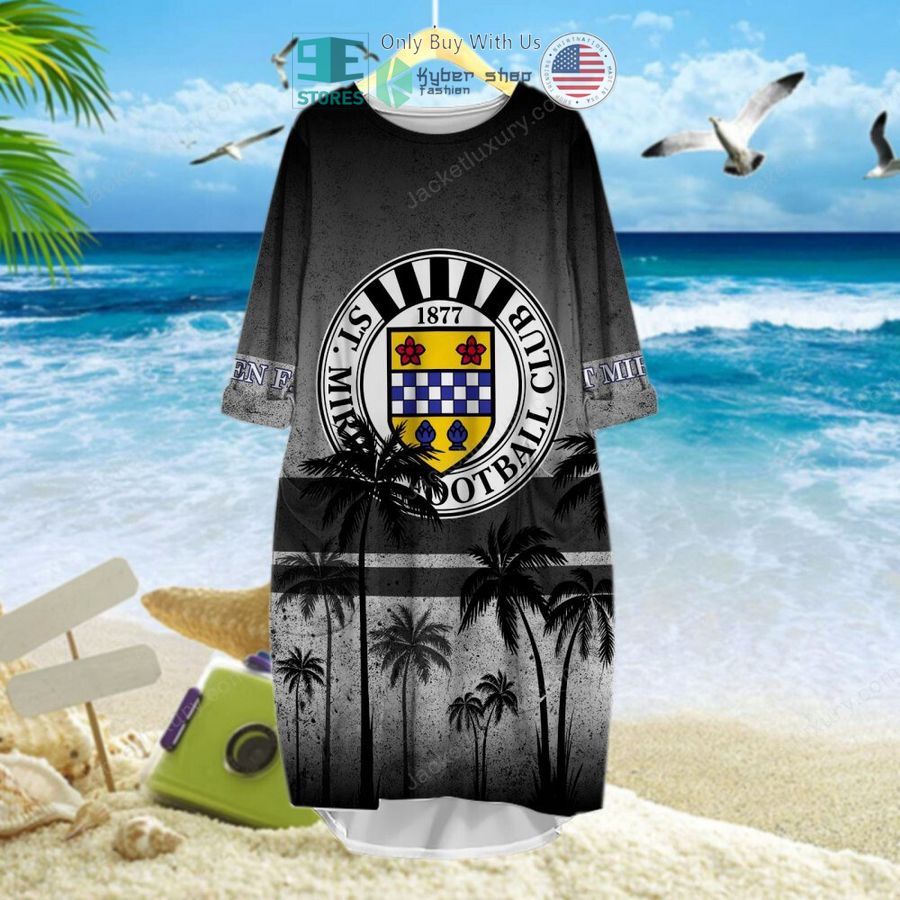 st mirren football club black hawaii shirt shorts 18 48430