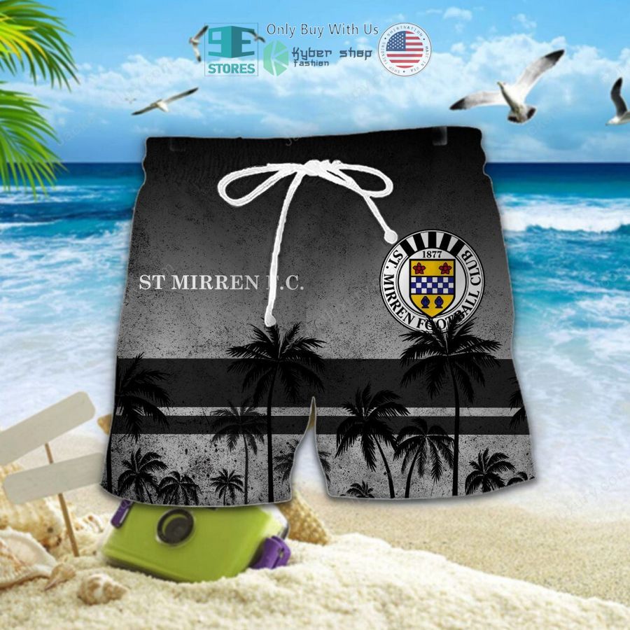 st mirren football club black hawaii shirt shorts 3 83583