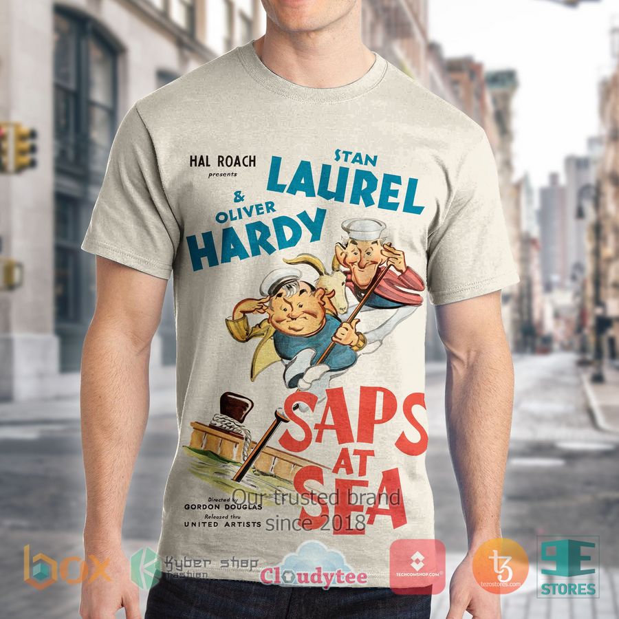 stan laurel and oliver hardy saps at sea album 3d t shirt 2 58611