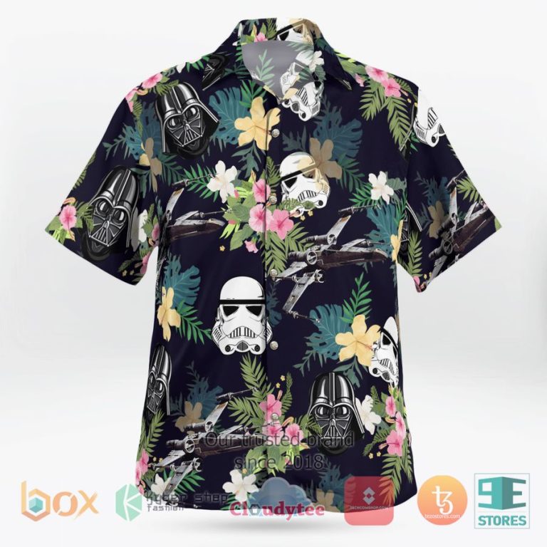 star wars flowers pattern hawaiian shirt 3 84743