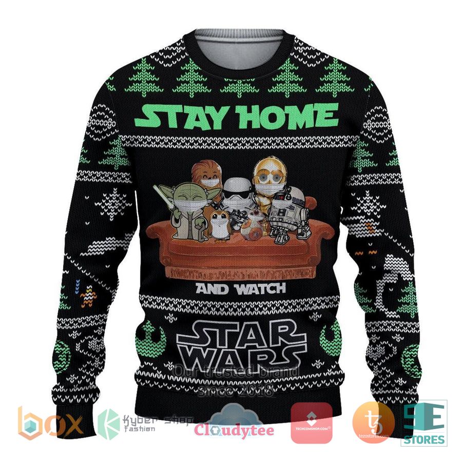stay home star wars ugly christmas sweater 1 56325
