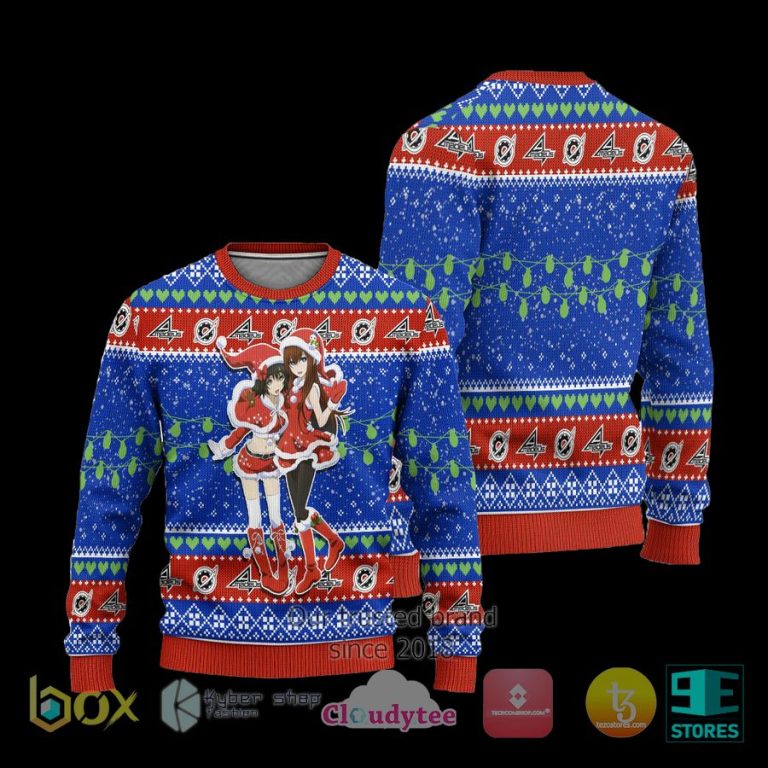 steins gate anime xmas ugly christmas sweater 3 81516