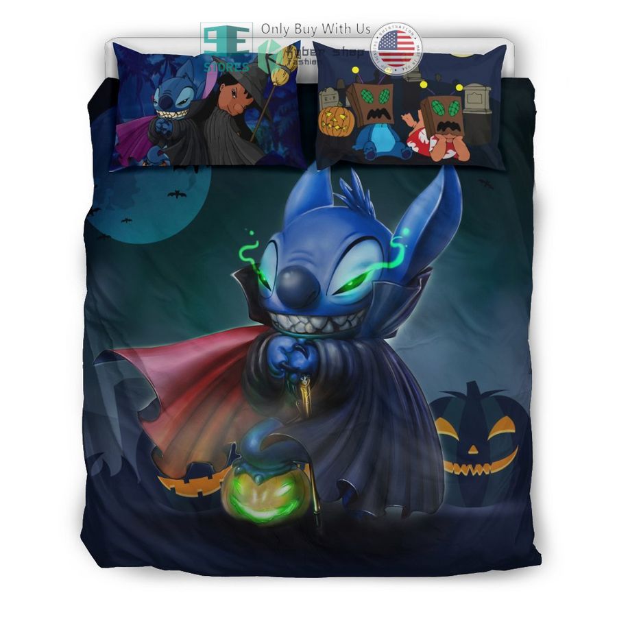 stitch halloween pumpkin bedding set 1 39799