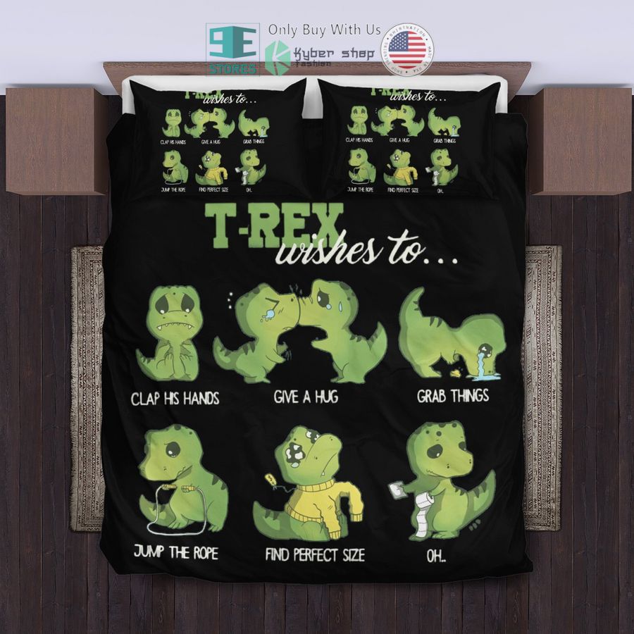t rex wishes to clap his hands bedding set 1 65636