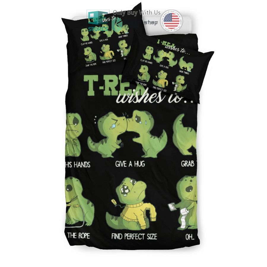t rex wishes to clap his hands bedding set 2 70831