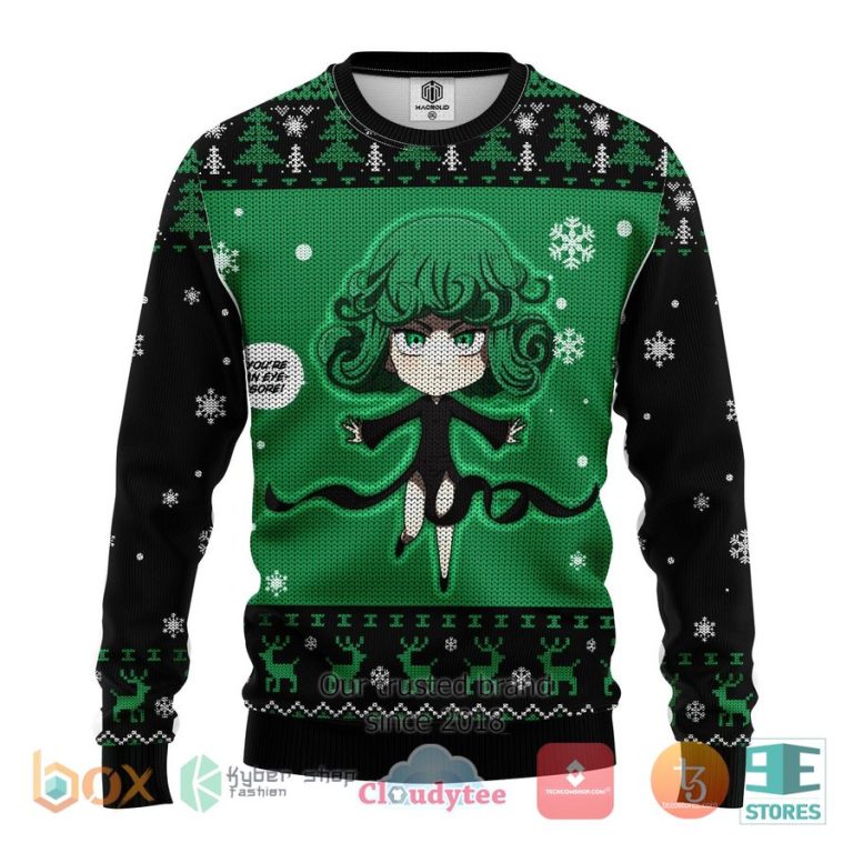 tatsumaki one punch man ugly christmas sweater 1 84907