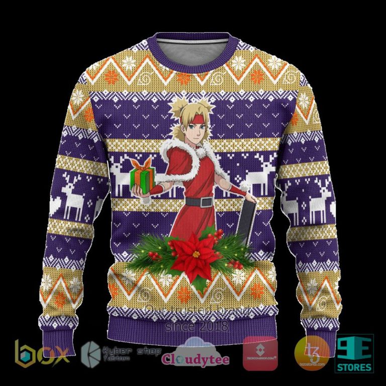 temari naruto anime xmas ugly christmas sweater 1 23006