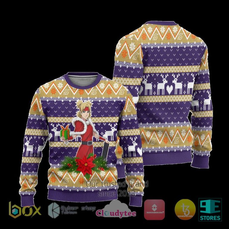 temari naruto anime xmas ugly christmas sweater 3 56153