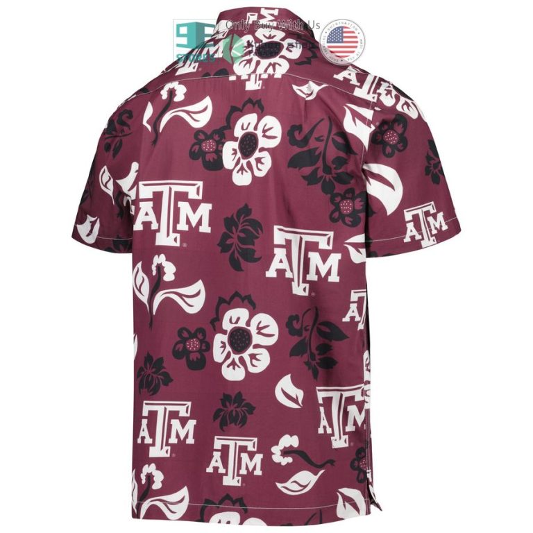 texas am aggies wes willy floral maroon hawaiian shirt 3 97706