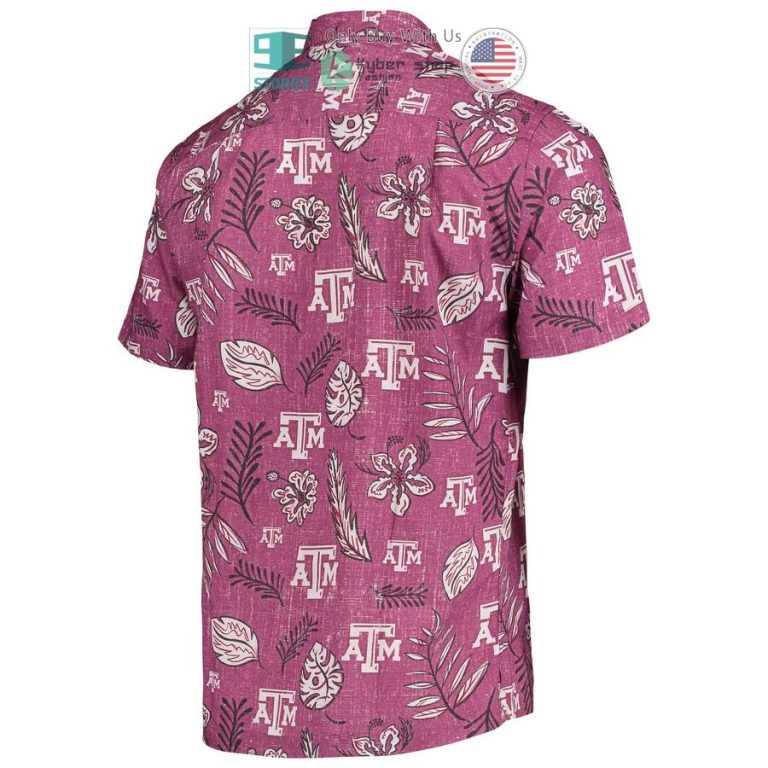 texas am aggies wes willy vintage floral maroon hawaiian shirt 3 66941