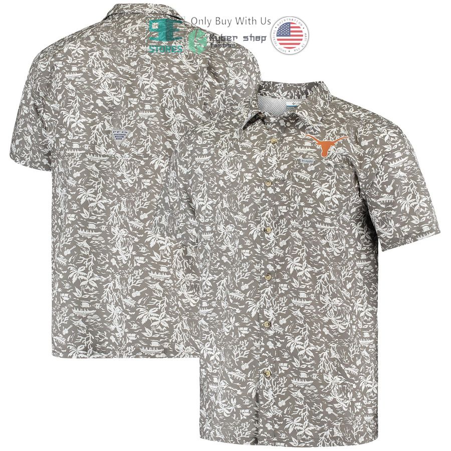 texas longhorns columbia super slack tide gray hawaiian shirt 1 96445