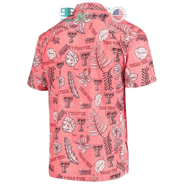 texas tech red raiders wes willy vintage floral red hawaiian shirt 3 37562