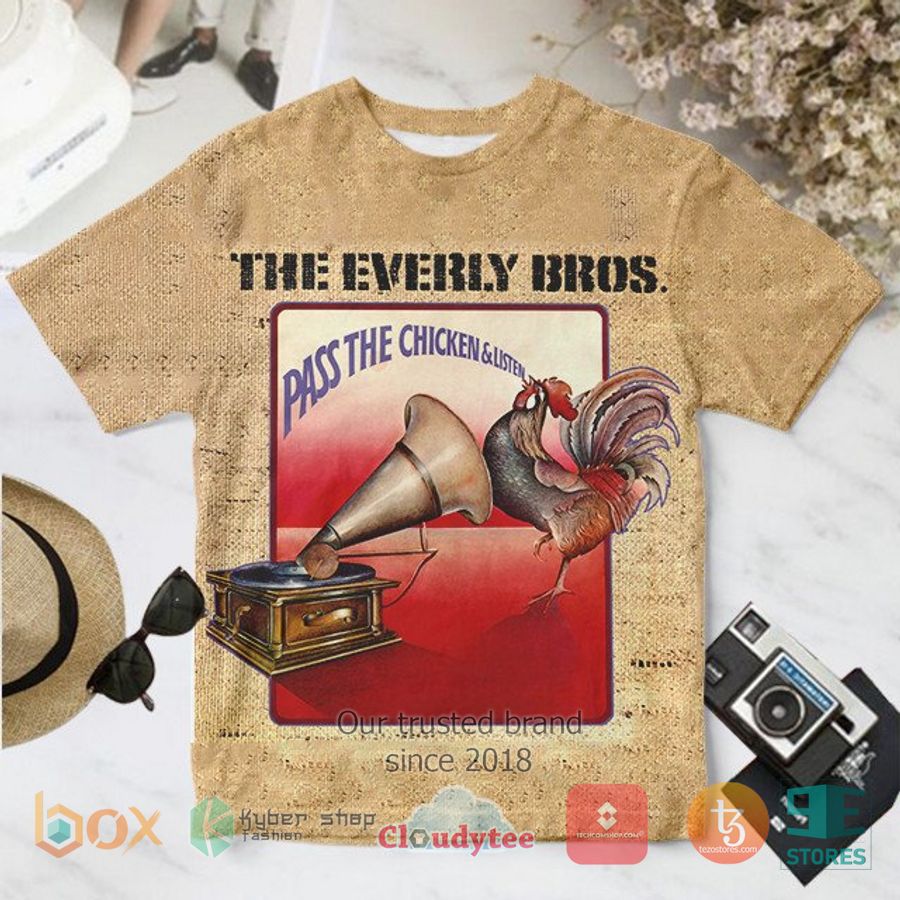 the everly brothers pass the chicken listen album 3d t shirt 1 28623