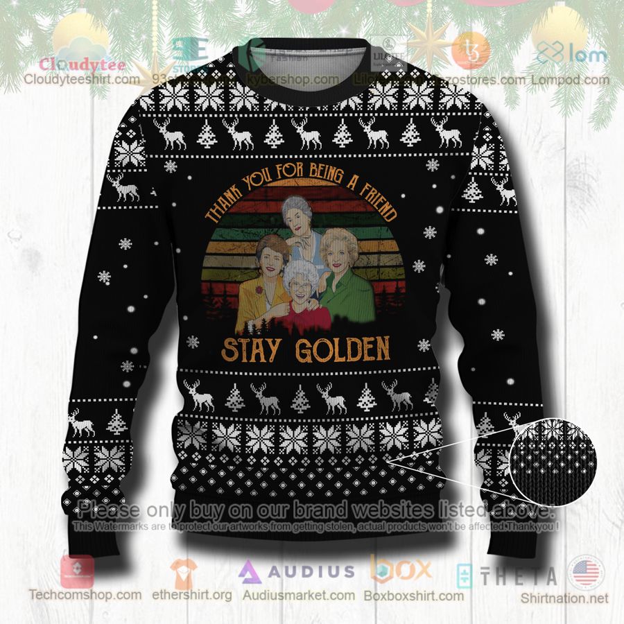 the golden girls stay golden christmas sweatshirt sweater 1 28465