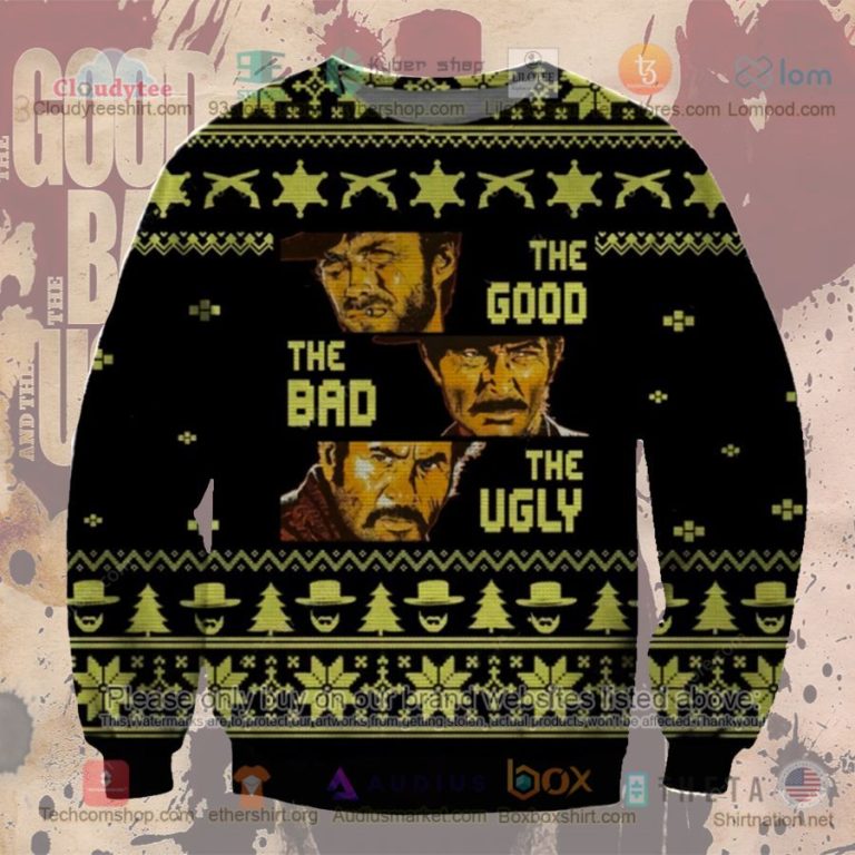 the good the bad the ugly christmas black sweatshirt sweater 1 1468