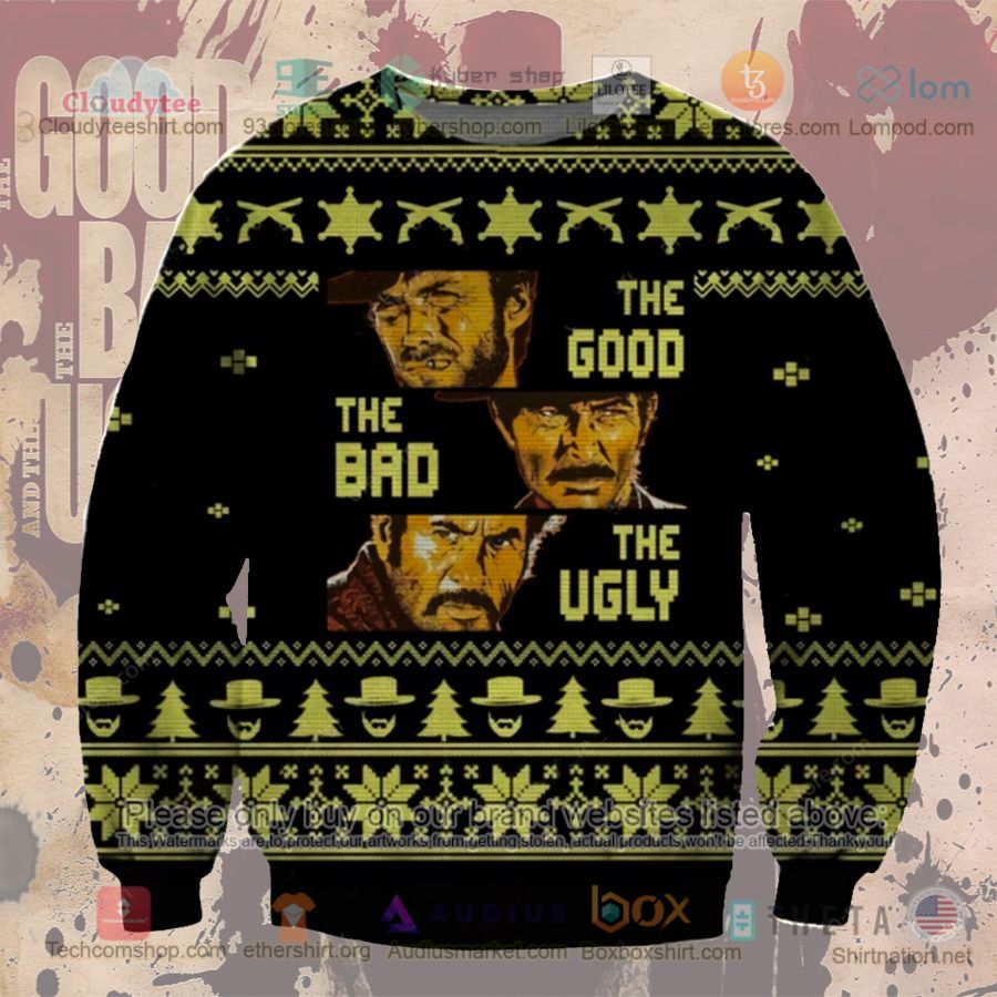 the good the bad the ugly christmas black sweatshirt sweater 1 1468
