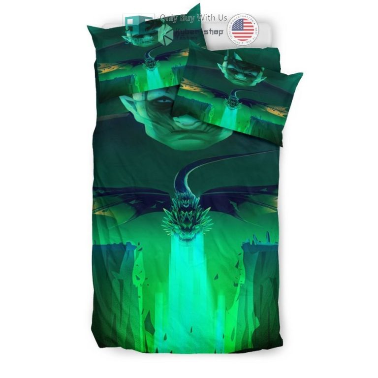 the night king game of thrones green bedding set 2 18244