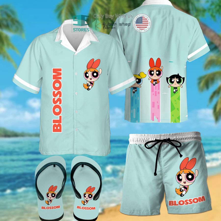 the powerpuff girls blossom hawaiian shirt shorts 1 69115
