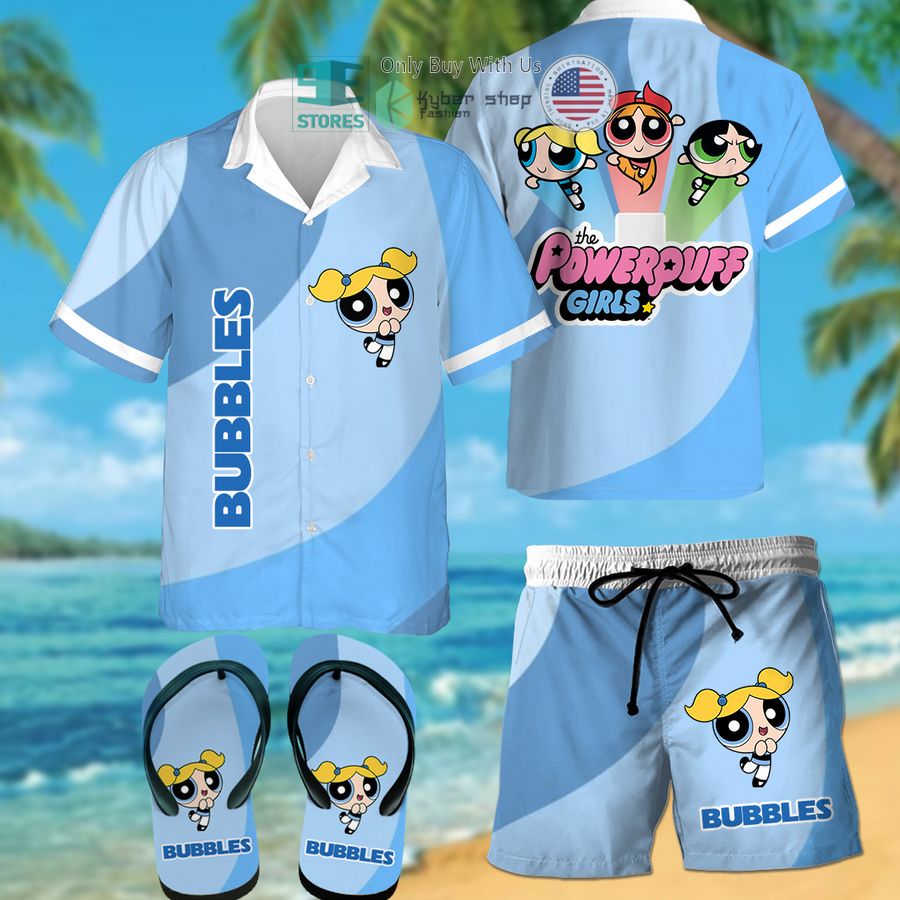 the powerpuff girls bubbles hawaiian shirt shorts 1 46204