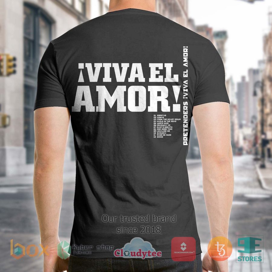 the pretenders band viva el amor album 3d t shirt 2 27969