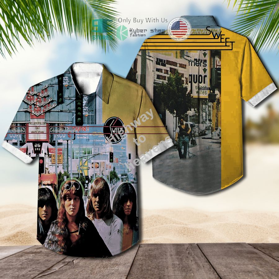 the sweet band desolation boulevard album hawaiian shirt 1 29999