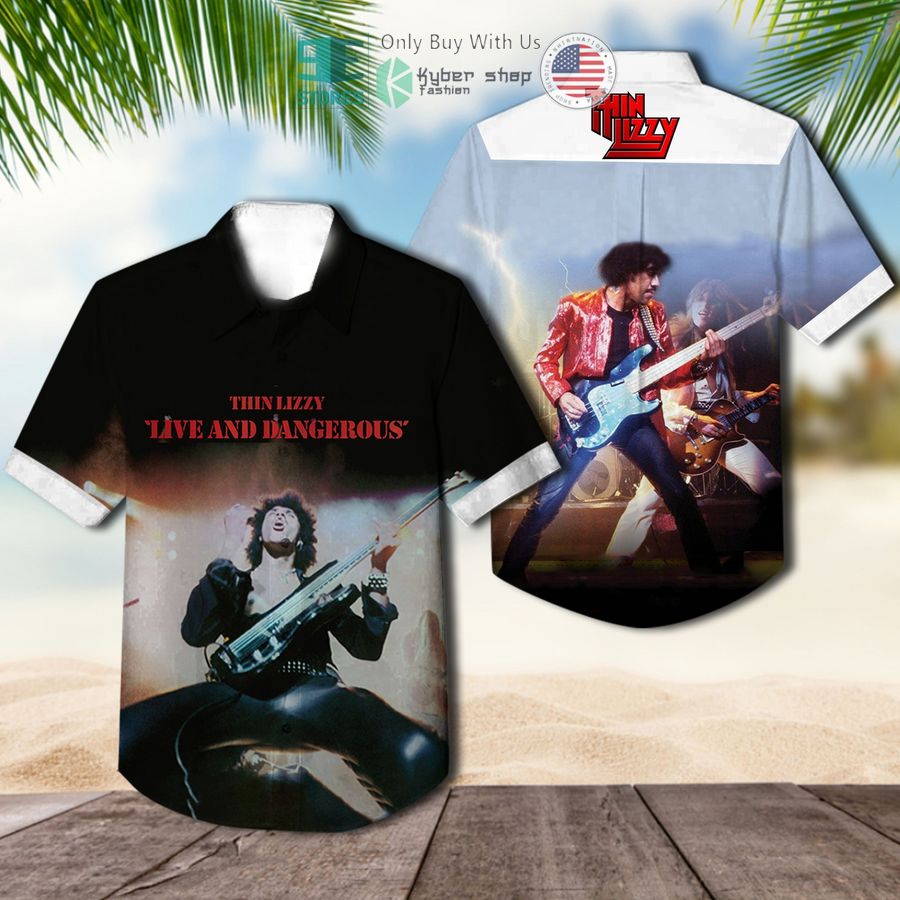 thin lizzy band live and dangerous album cover hawaiian shirt 1 98020