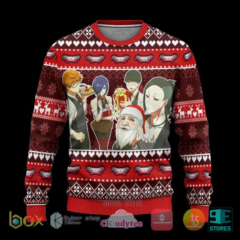 tokyo ghoul anime xmas ugly christmas sweater 1 80353