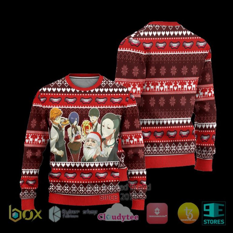 tokyo ghoul anime xmas ugly christmas sweater 3 80379