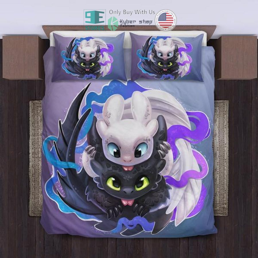 toothless and the light fury bedding set 1 26584