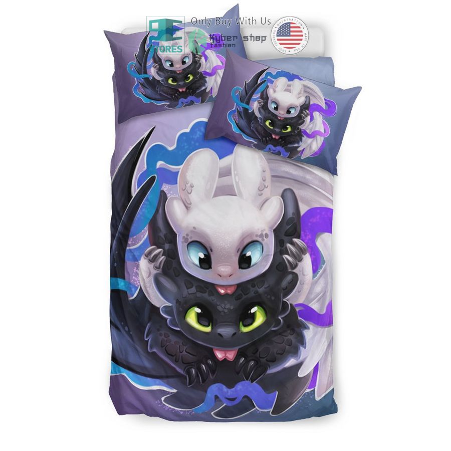 toothless and the light fury bedding set 2 96109