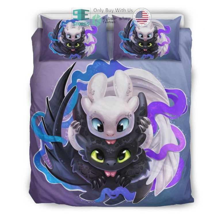 toothless and the light fury bedding set 3 95191