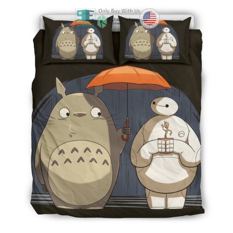 totoro and baymax bedding set 3 87483