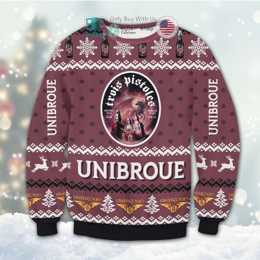 unibroue beer christmas sweatshirt sweater 1 30982