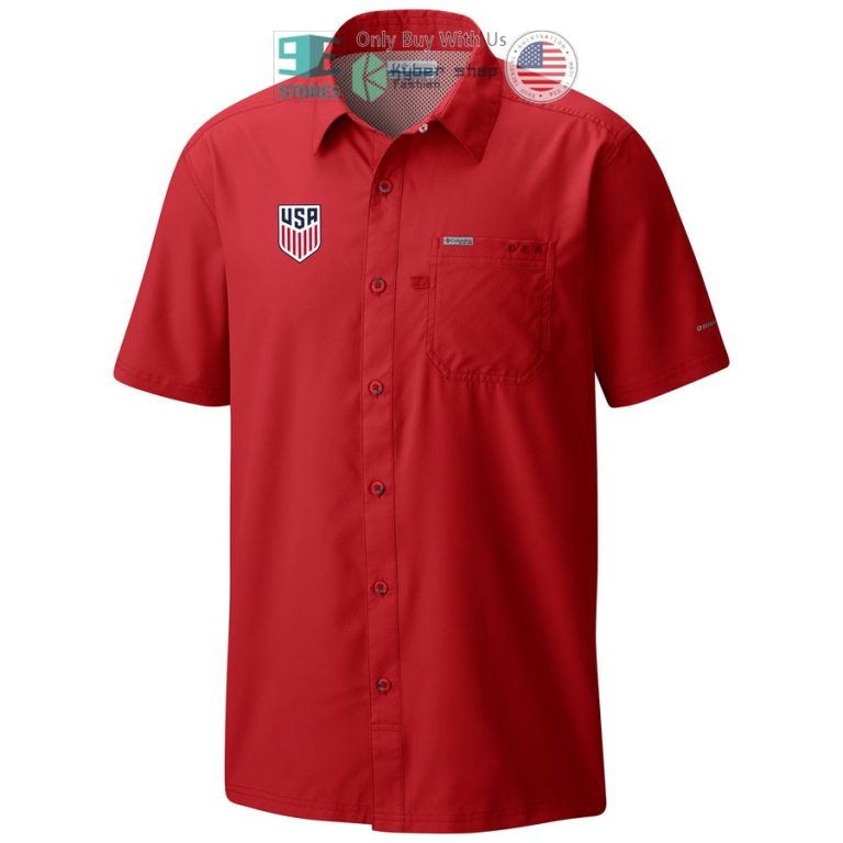 usmnt columbia slack tide camp red hawaiian shirt 2 78594