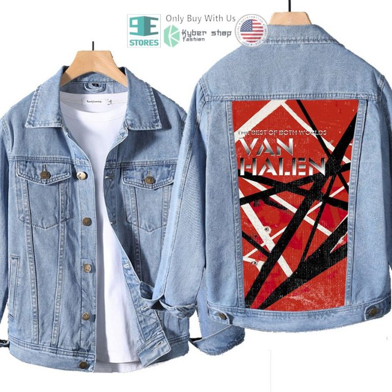 van halen band the best of both worlds album denim jacket 1 80424